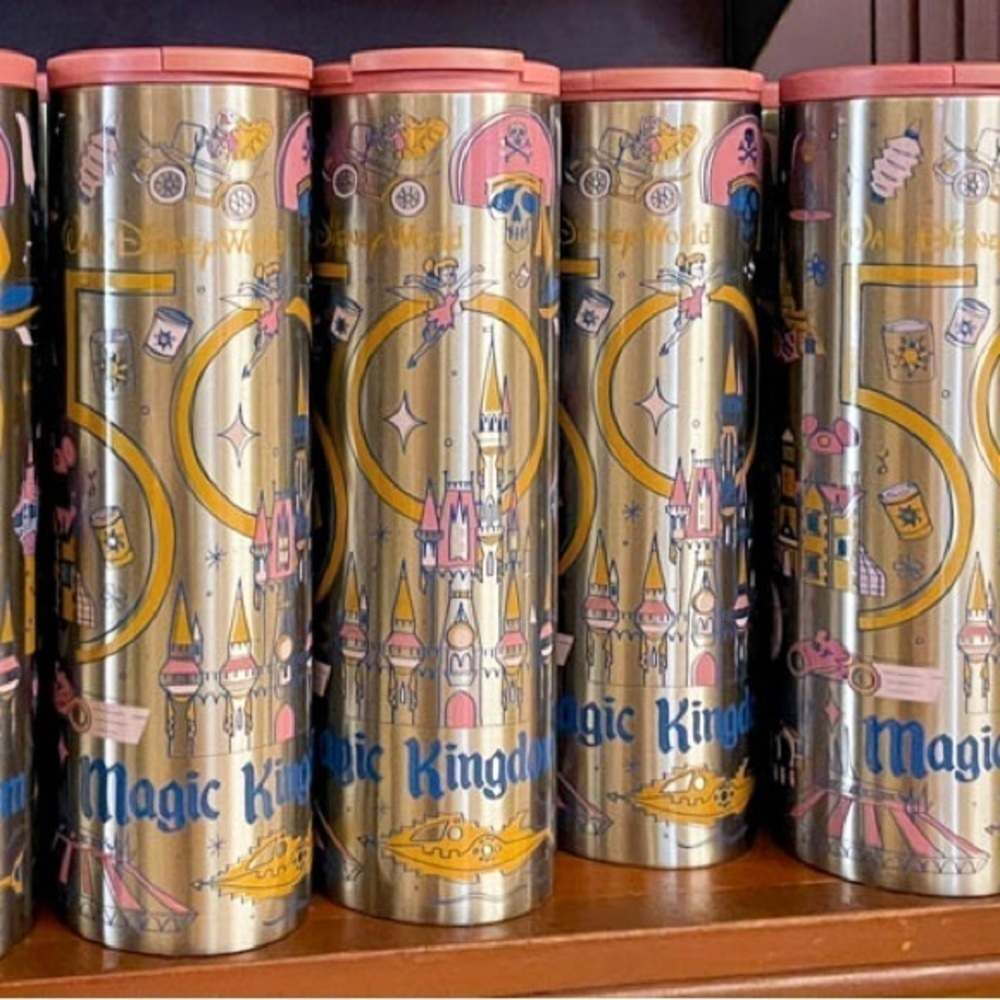 Starbucks Disney Magic Kingdom 50th Anniv. Metal Tumbler - Picture 3 of 3